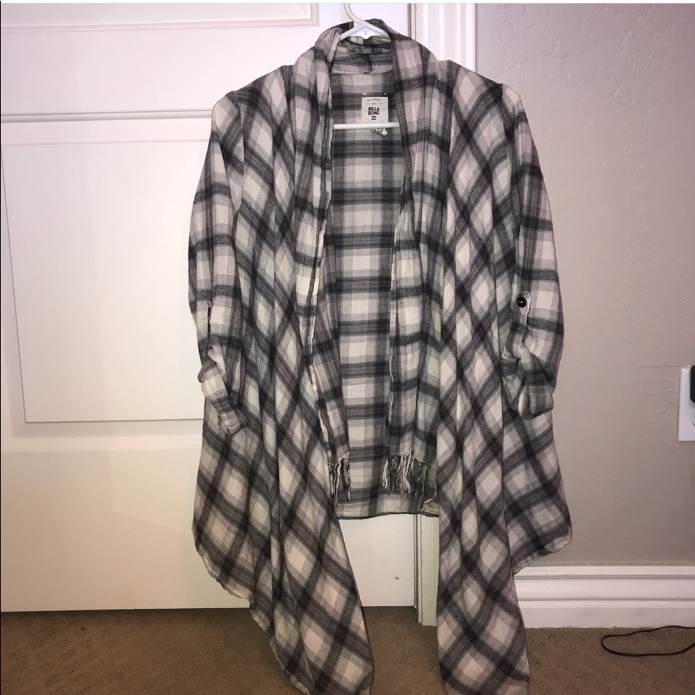 Flannel cardigan